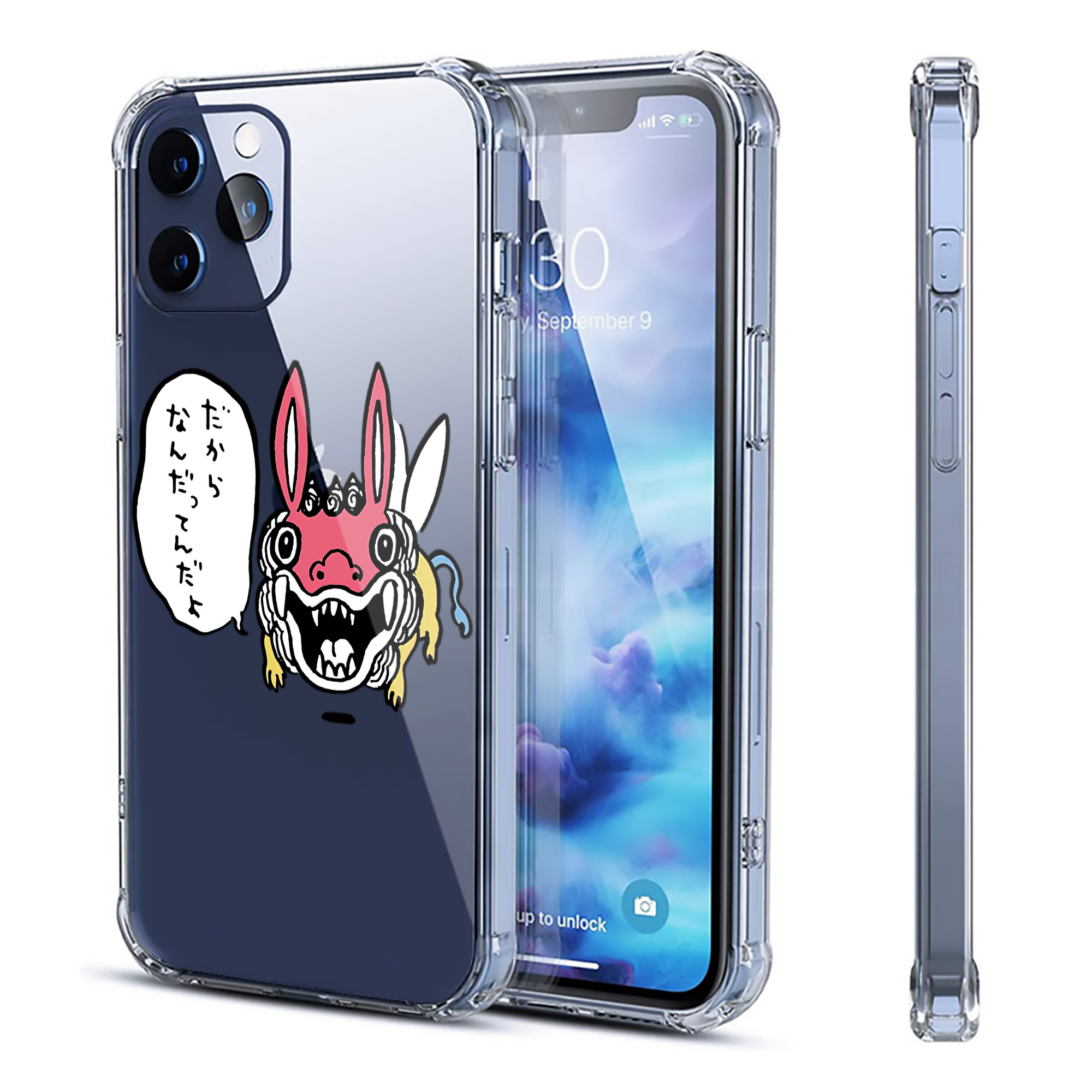 （画像用） ちいかわ でかつよ Chii-kawa Dekatsuyo 【iPhone 12シリーズ対応】透明スマホケース（クリアソフトケース）